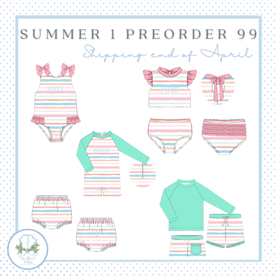 PO99: Stripe Longsleeve 1pc Swimsuit