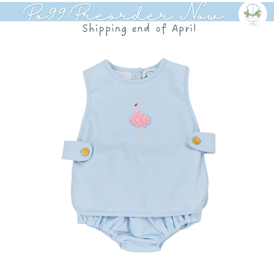 PO99: Flamingo Apron Diaper Set