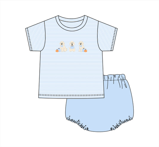 PO113: Pumpkin Pups Boy Diaper Set