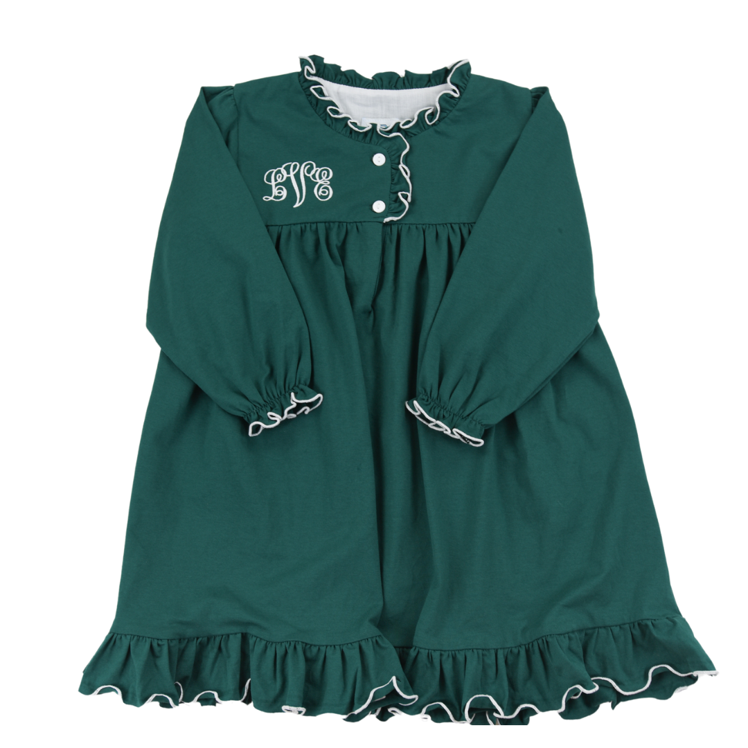 Classic Green Girls Gown