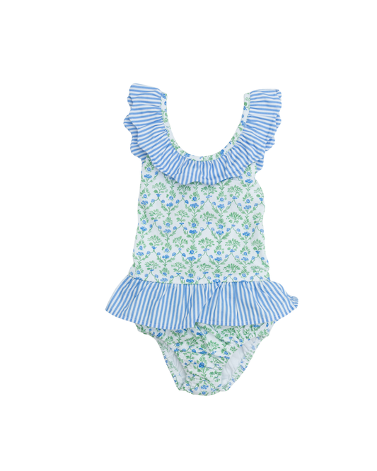 Preppy One Piece Scalloped Swimsuit