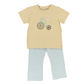 Embroidered Tractor Pants Set