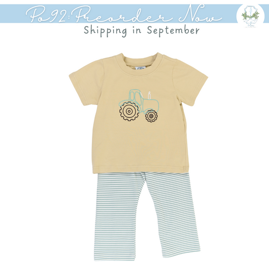 PO92: Embroidered Tractor Pants Set