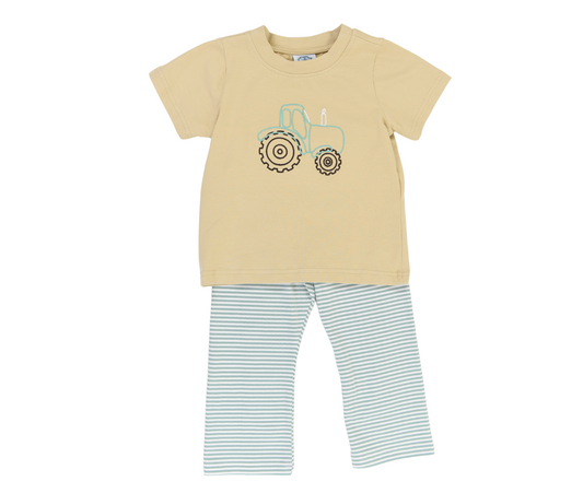 PO92: Embroidered Tractor Pants Set