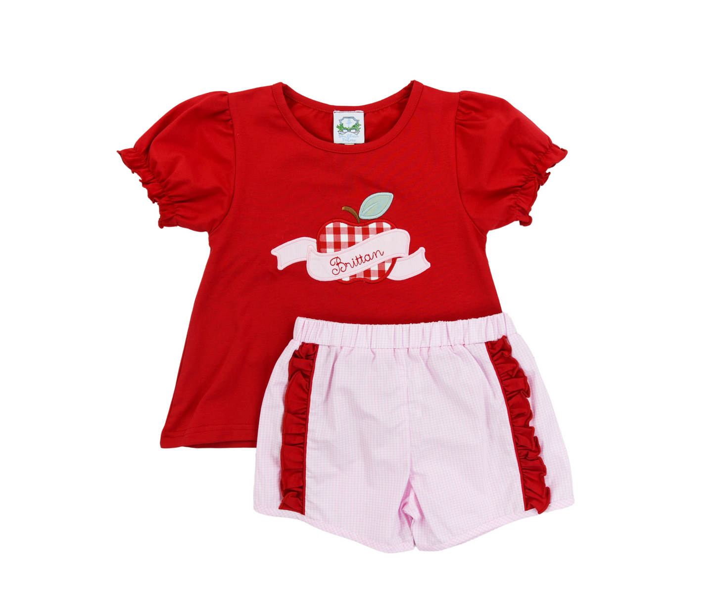 Back 2 School Ribbon Girls Short Set