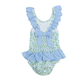 Preppy One Piece Scalloped Swimsuit