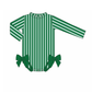 PO111: Green & Mint Stripe Girls One Piece Swimsuit
