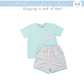 PO99: Mint and Pastel Stripes Boy Short Set