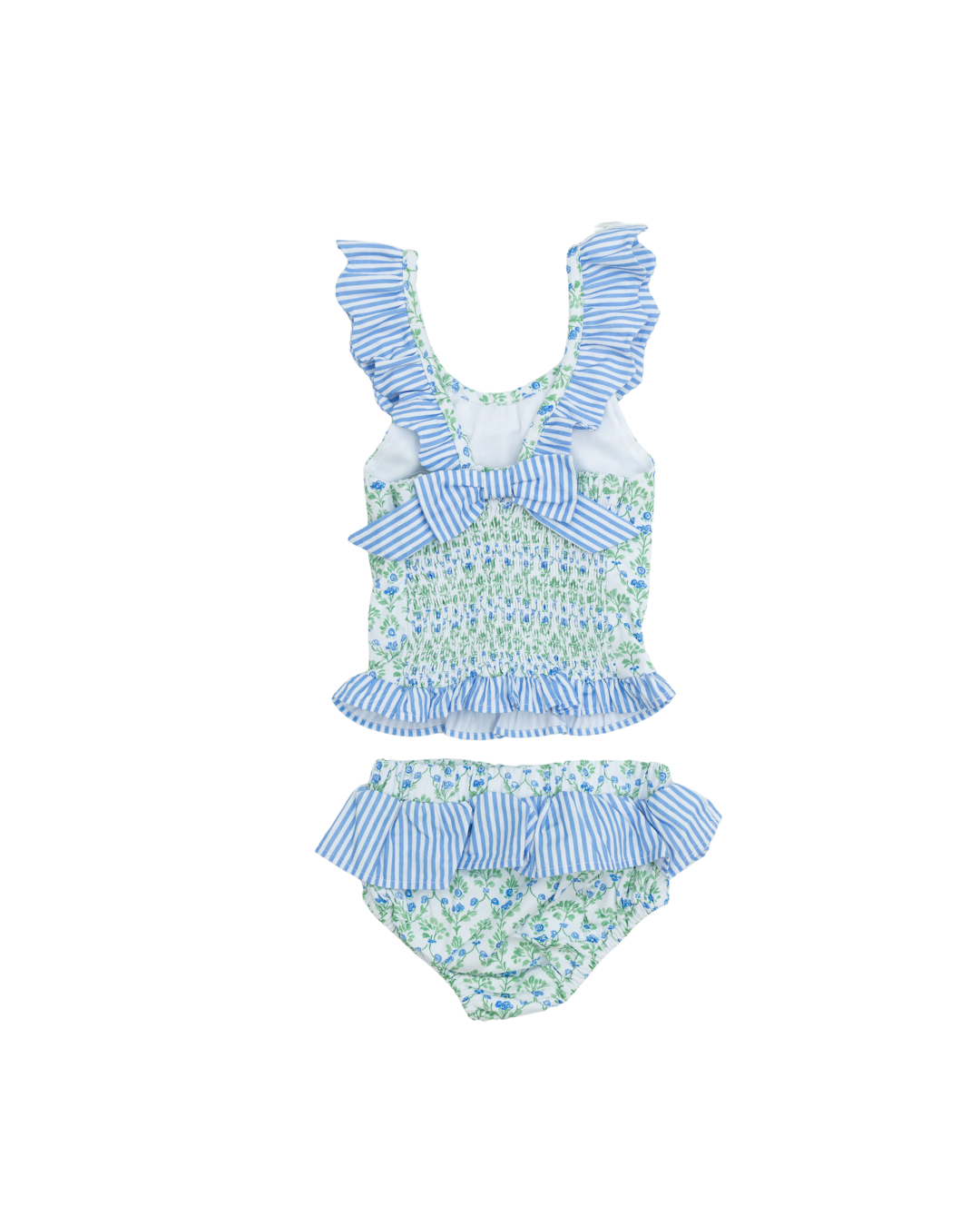 Preppy Two Piece Scalloped Swimsuit