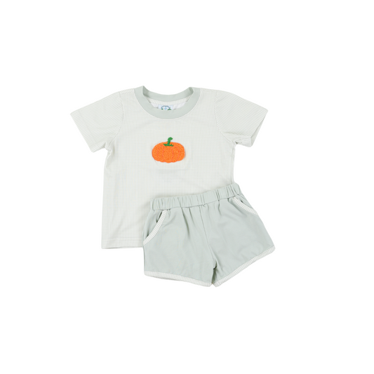 Sweet and Simple Pumpkins Boy Short Set
