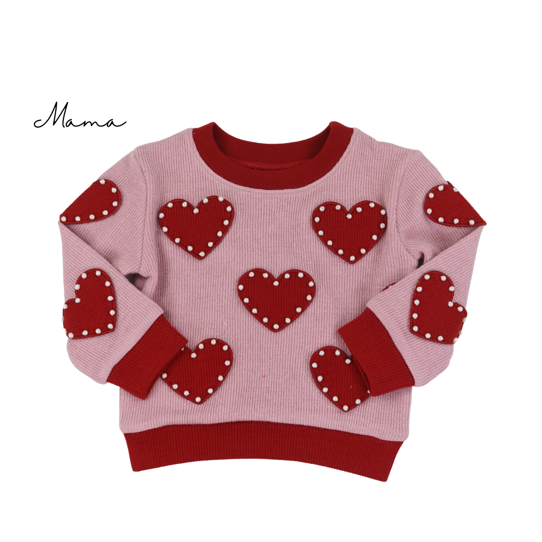 Be Mine Heart Mom Sweater