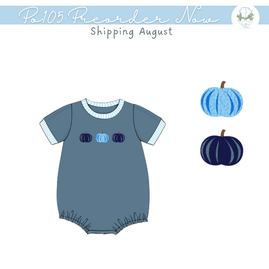 PO105: Cute & Colorful Knit Pumpkin Boys Bubble