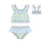 PO110: Preppy Two Piece Scalloped Swimsuit