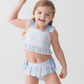 Plaid Two Piece Girls Swimsuit