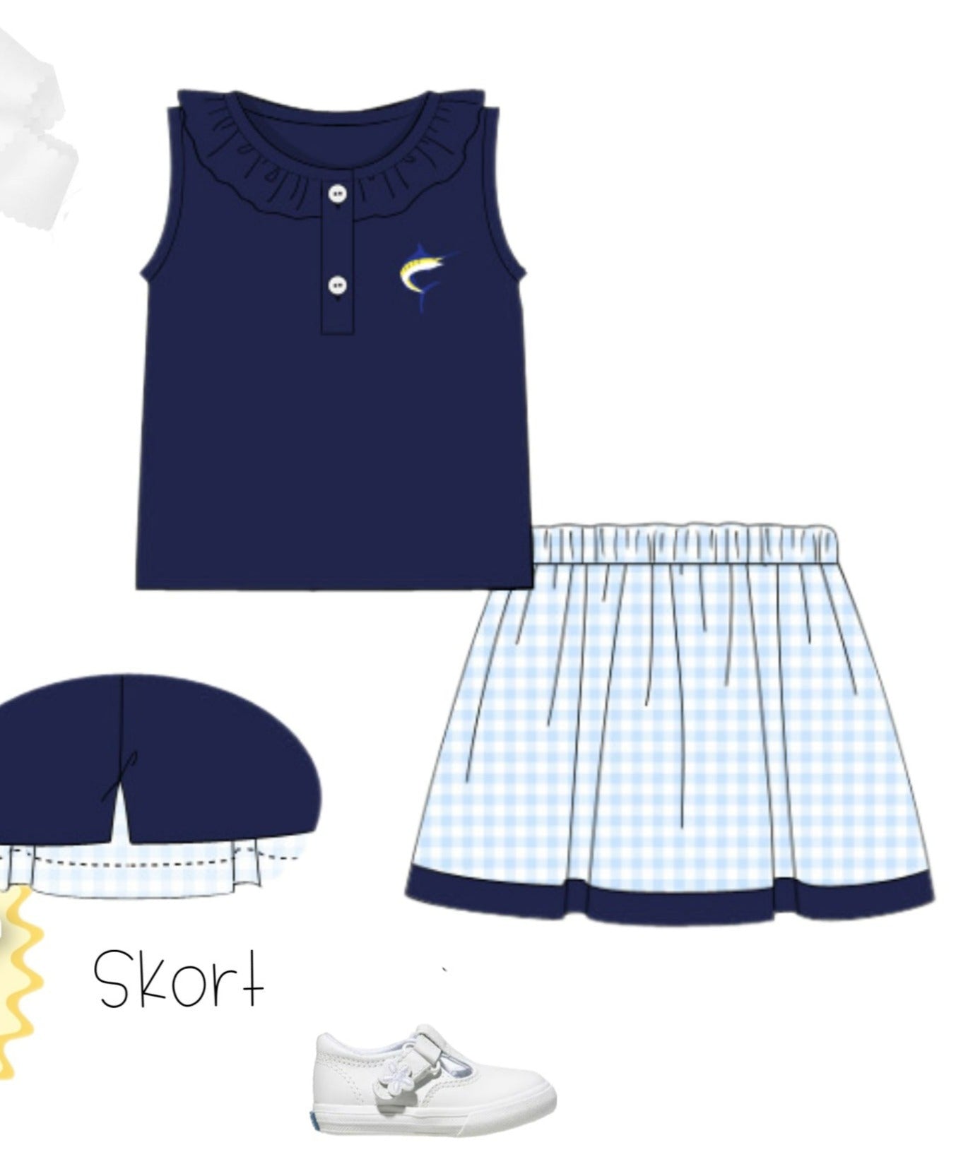 Sailfish Girl Skort Set