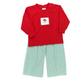 Smocked Santa Boys Pant Set