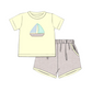 Sailboat Applique Boys Short Set