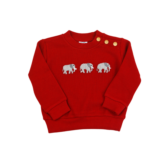 Elephant French Knot Mascot Sweater