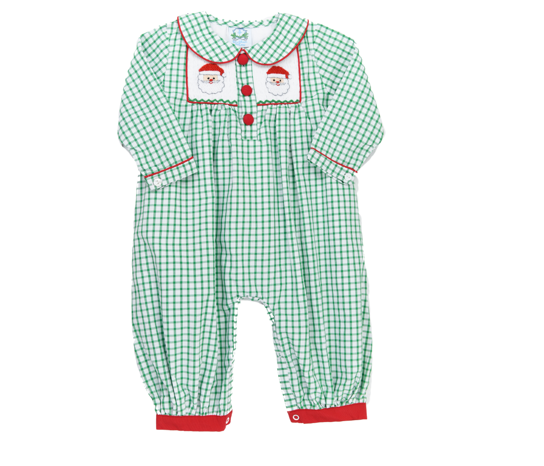 Smocked Santa Boy Romper