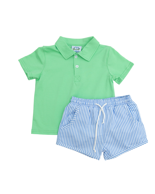 Preppy Boy Polo Short Set