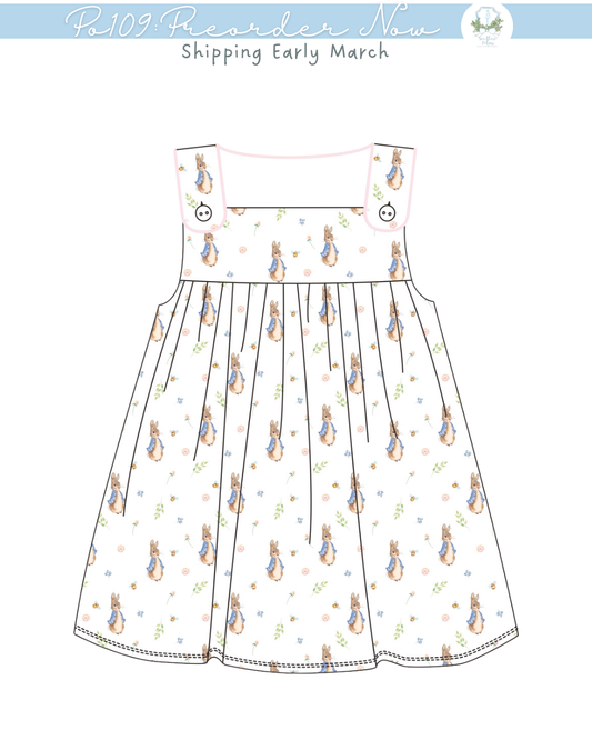 PO109: Rabbit Print Dress
