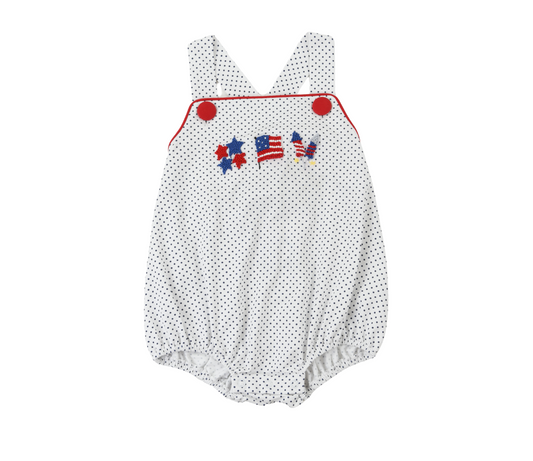 French knot 4th of July Boy Bubble
