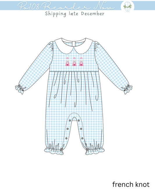PO108: Bubble Gum Girls Romper