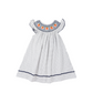 Navy Smocked Pumpkin Dress
