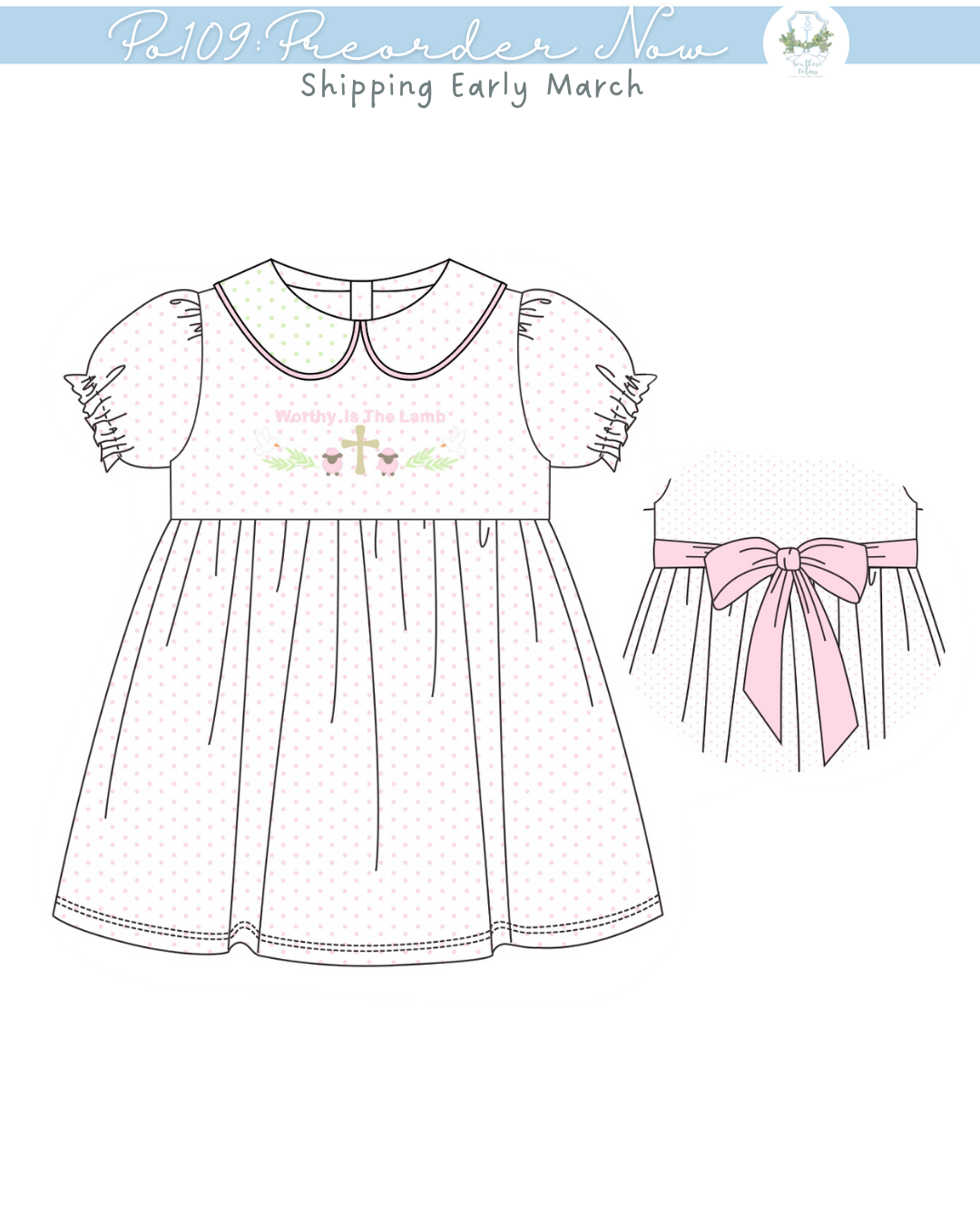 PO109: Worthy is the Lamb Pink Dress