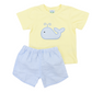 Seersucker Whale Boys Short Set