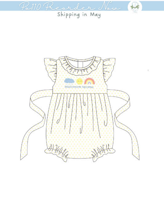 PO110: Jesus Loves Me Girl Bubble