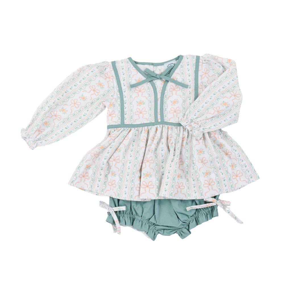 Fancy Fall Trellis  Sage Bloomer Set