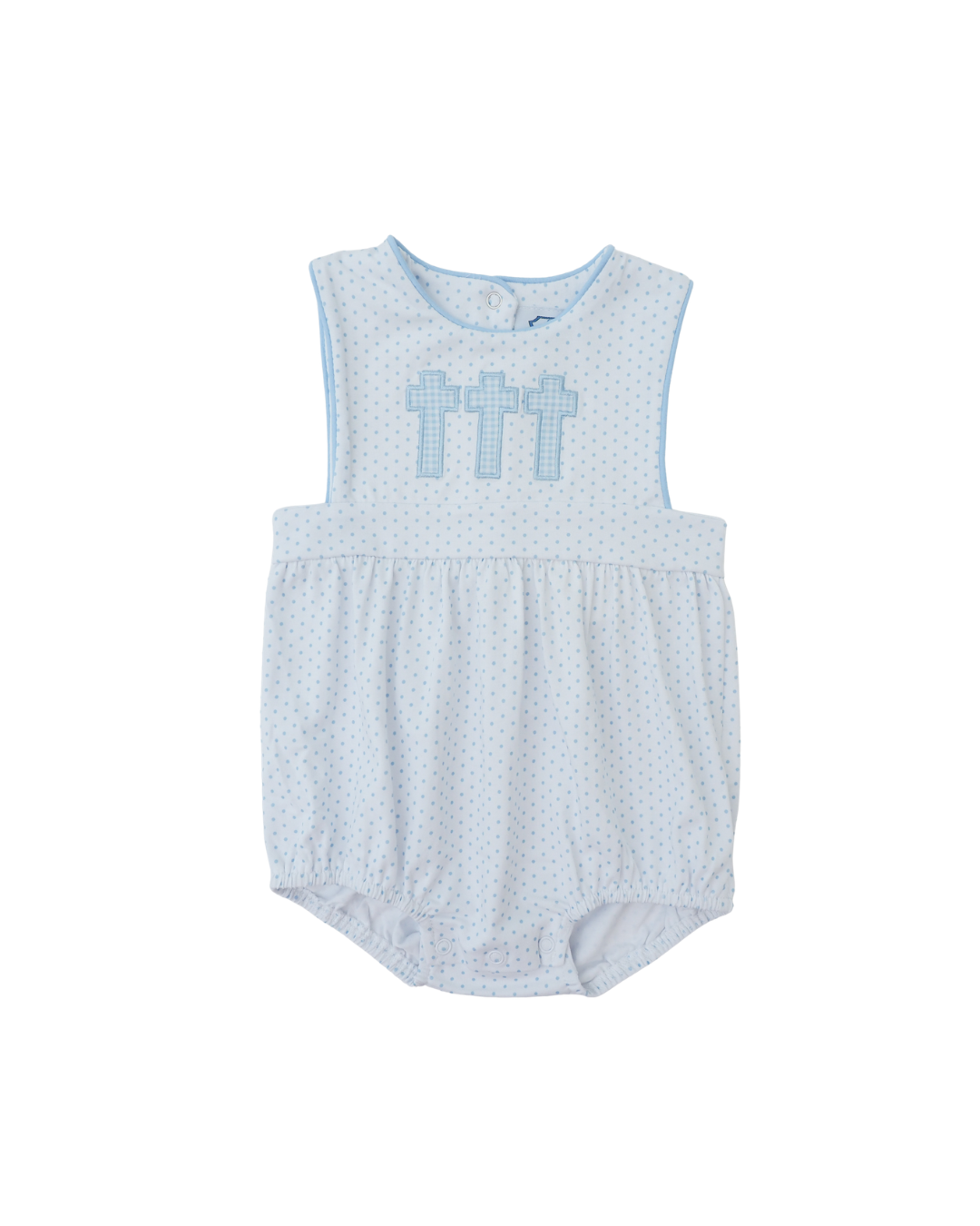 Blue Gingham Cross Trio Bubble