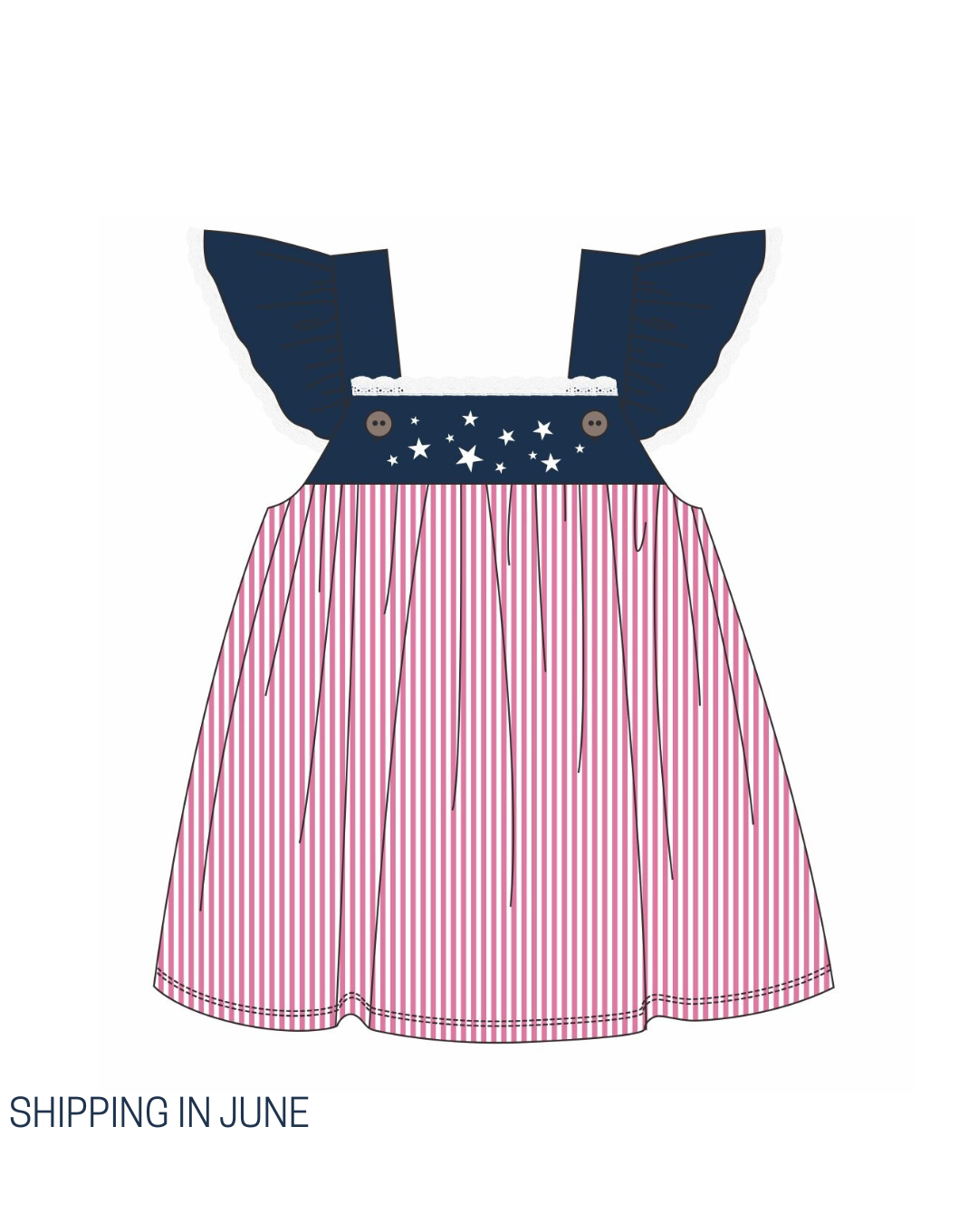 PO111: RW&B Stars Dress