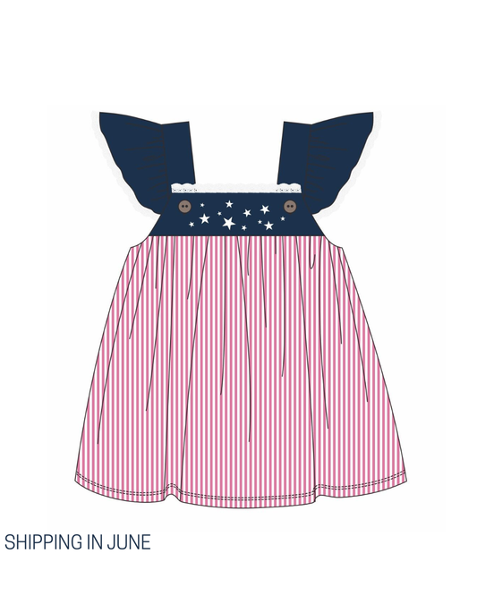 PO111: RW&B Stars Dress