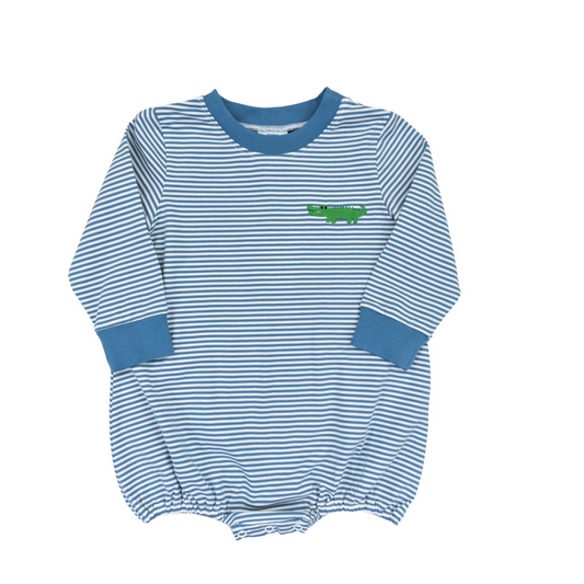 Little Embroidered Gator Boys Bubble