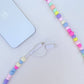 6ft Beaded Phone Charger USB-A & Dual USB-C Lightning Cable