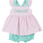 Carolina Knits Girl Bubble Short Set - reg embroidery design, not french knot