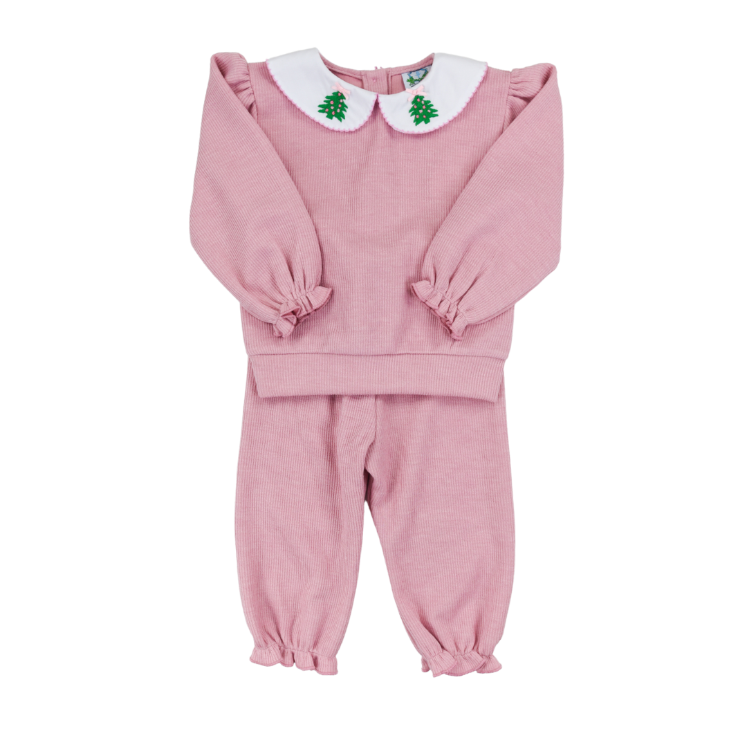 PO79: Tree Collar Pink Sweater Pants Set