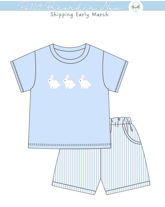 PO109: Bunnies Short Set
