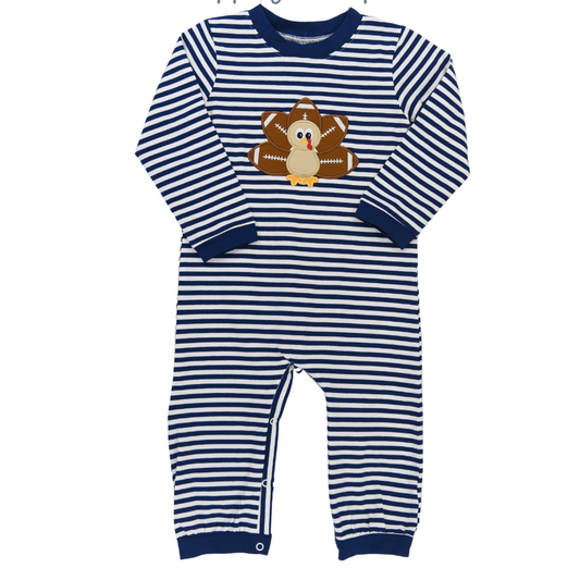 Football Turkey Long Romper