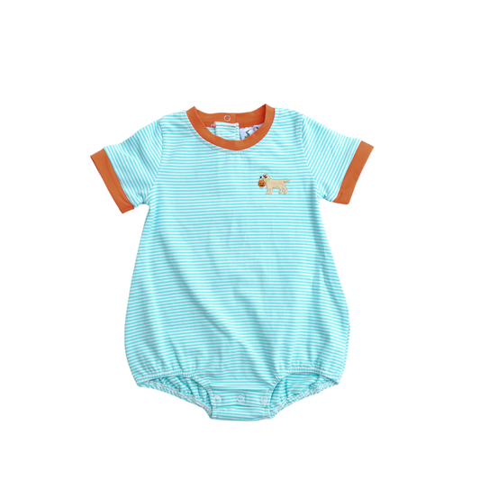 Boys Fall Mint Stripe Bubble