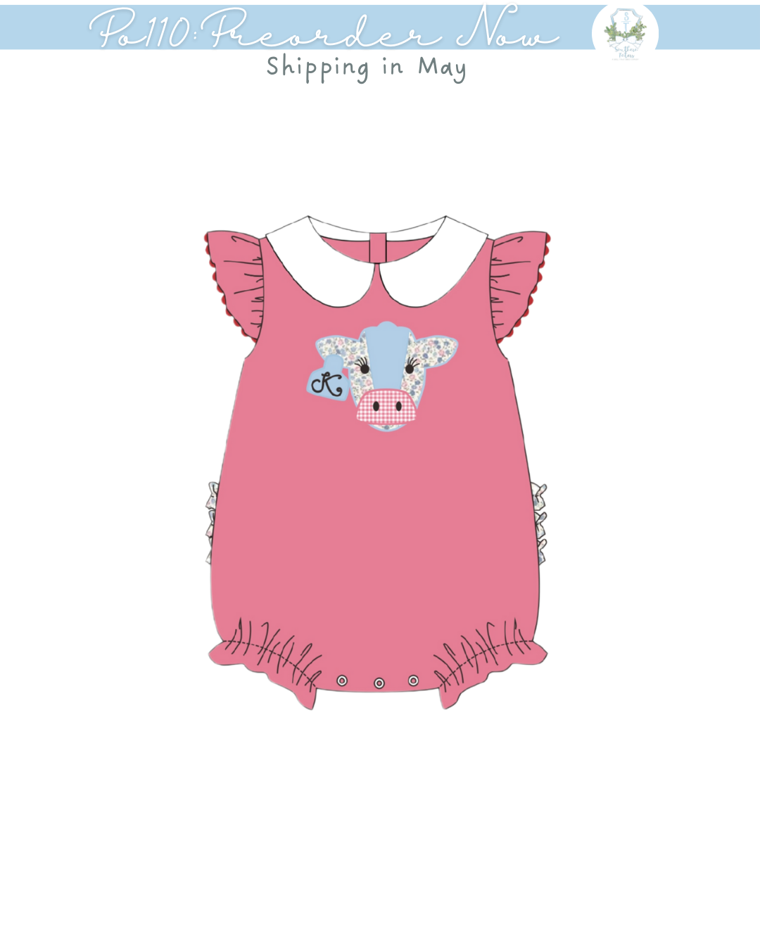 PO110: Cow Tag Girls Bubble