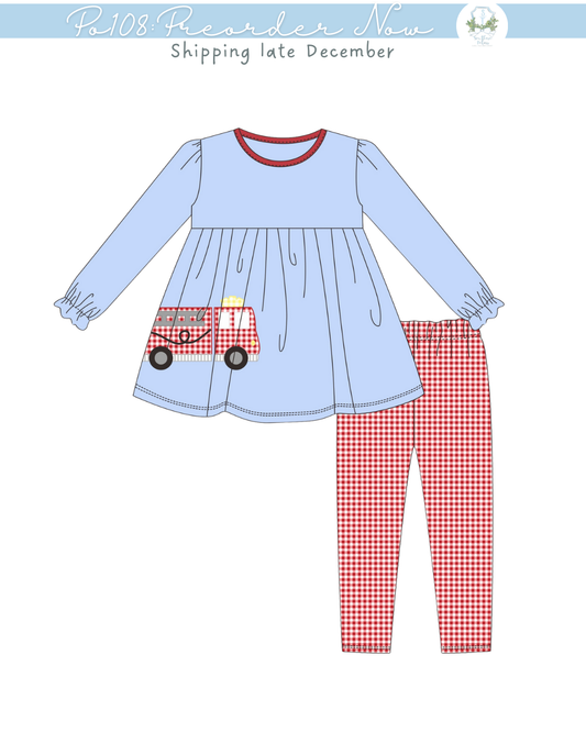 PO108: Little Engine Girls Legging Set