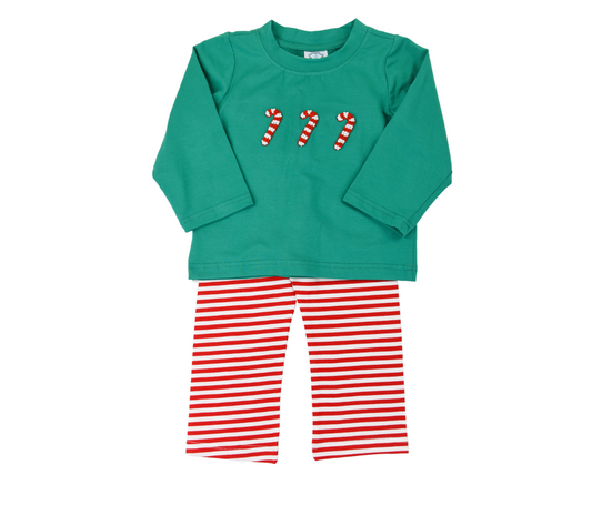 Casual Candy Canes Boys Pants Set