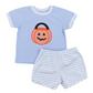 Jack-O-Lantern Applique Boys Short Set