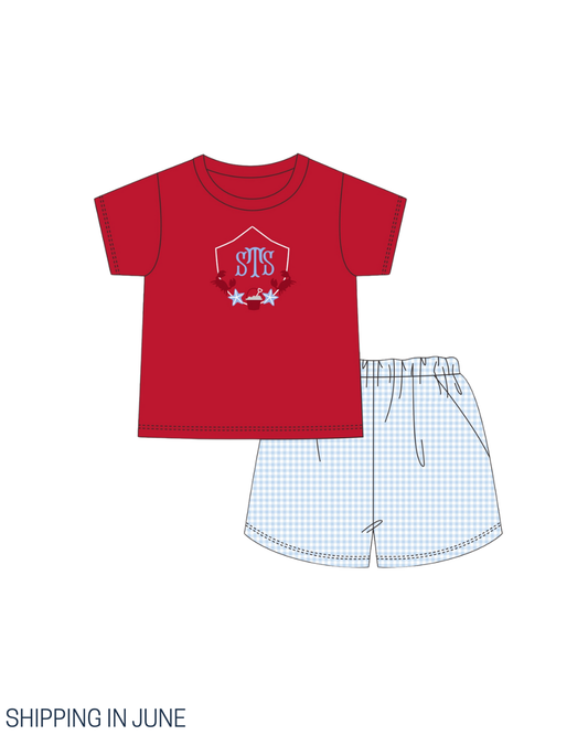 PO111: Summer Crest Boys Short Set