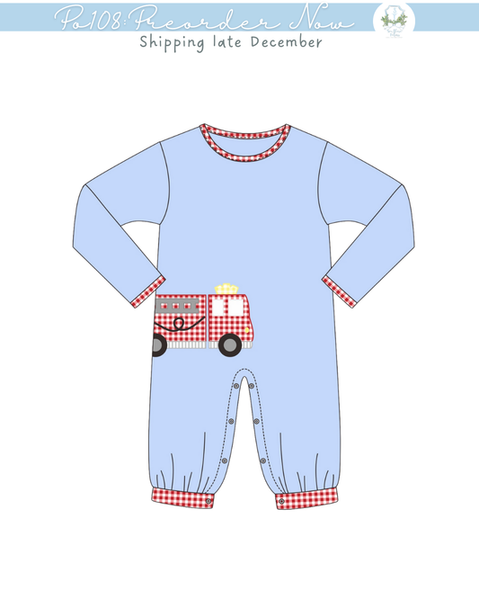 PO108: Little Engine Boys Romper
