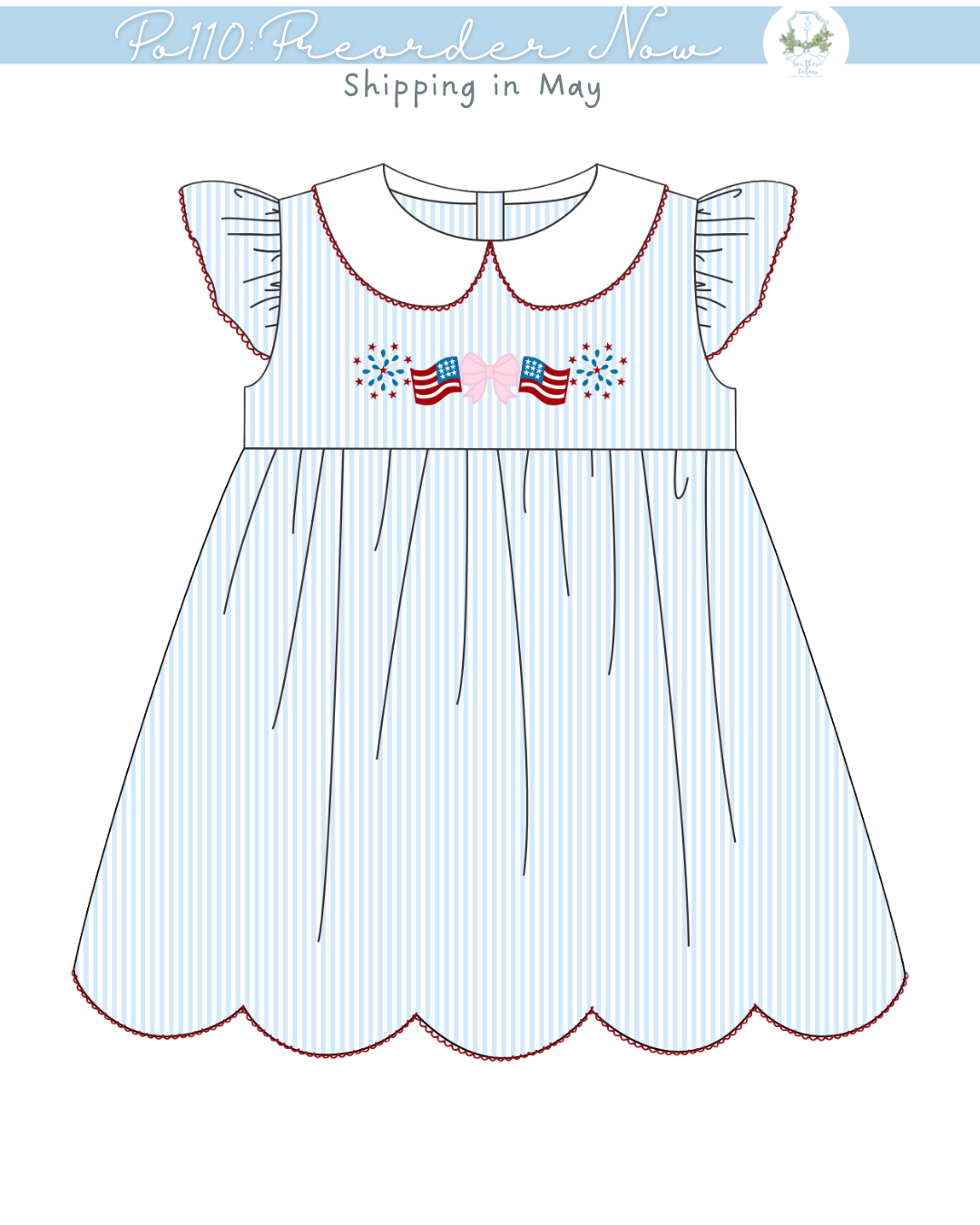 PO110: American French Knot Dress