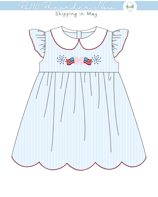 PO110: American French Knot Dress